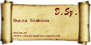Ducza Szabina névjegykártya